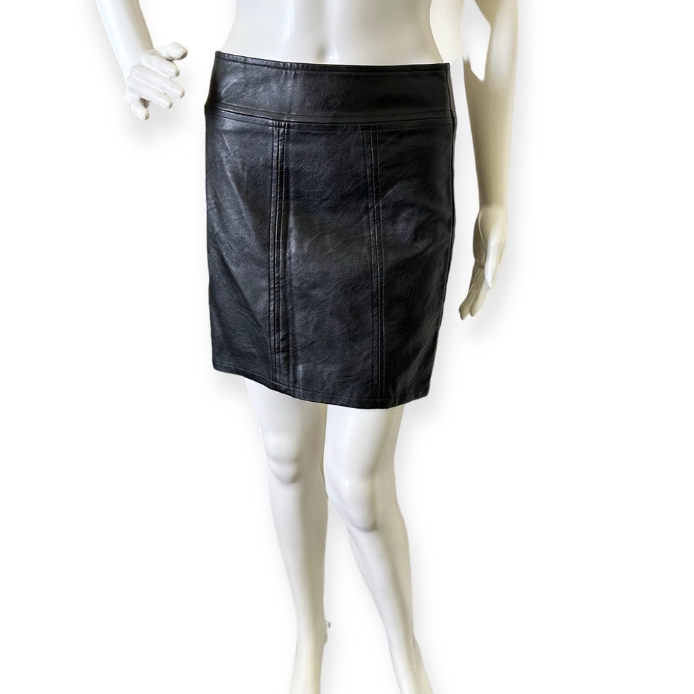The Impeccable Pig Black Leather Skirt